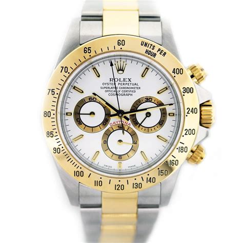 rolex two tone daytona white face|rolex daytona for sale white.